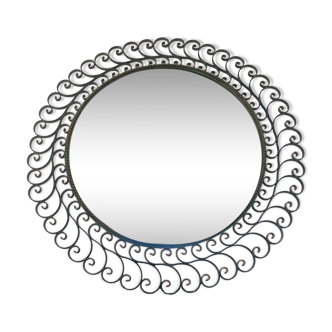 Vintage wrought iron mirror