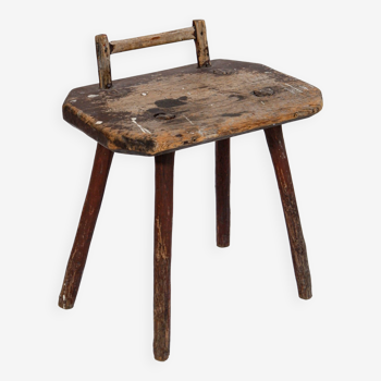 19th century Swedish stool, Folk art