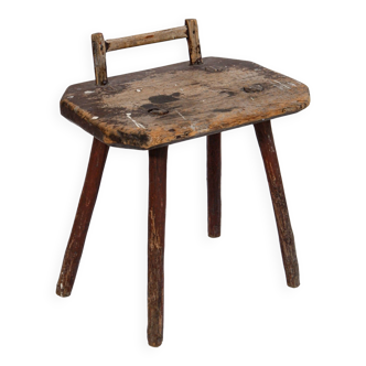 19th century Swedish stool, Folk art