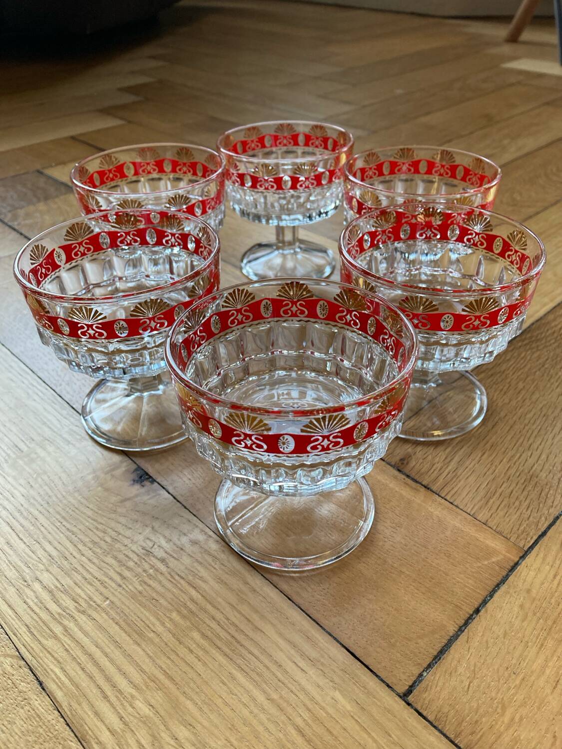 Vintage champagne glasses