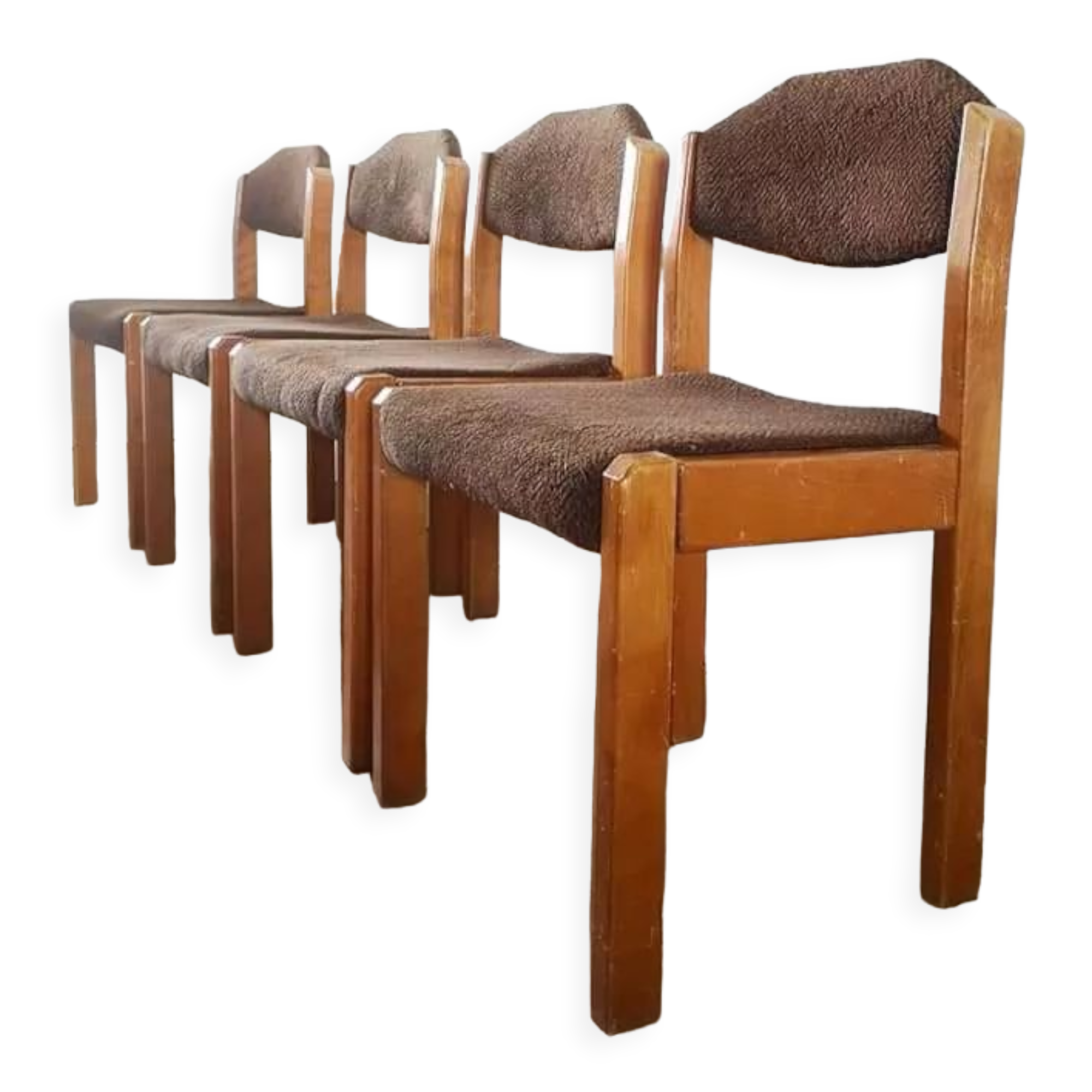Set of 4 fabric chairs 60s