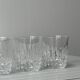 Ensemble de 5 verres à whisky en cristal ciselé