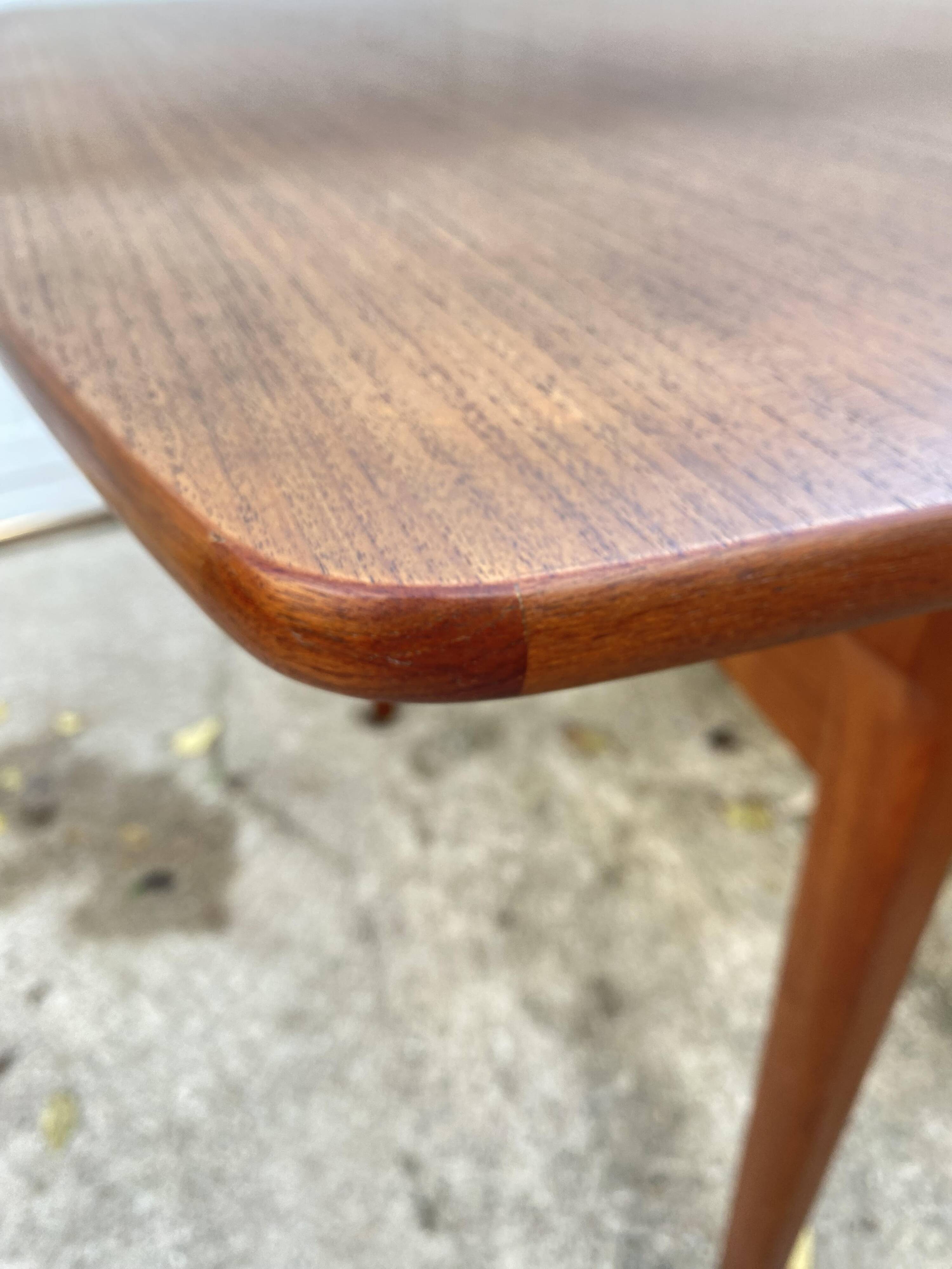 Extendable table 2 Scandinavian teak extensions 165/207/249 x 91cm vintage an60