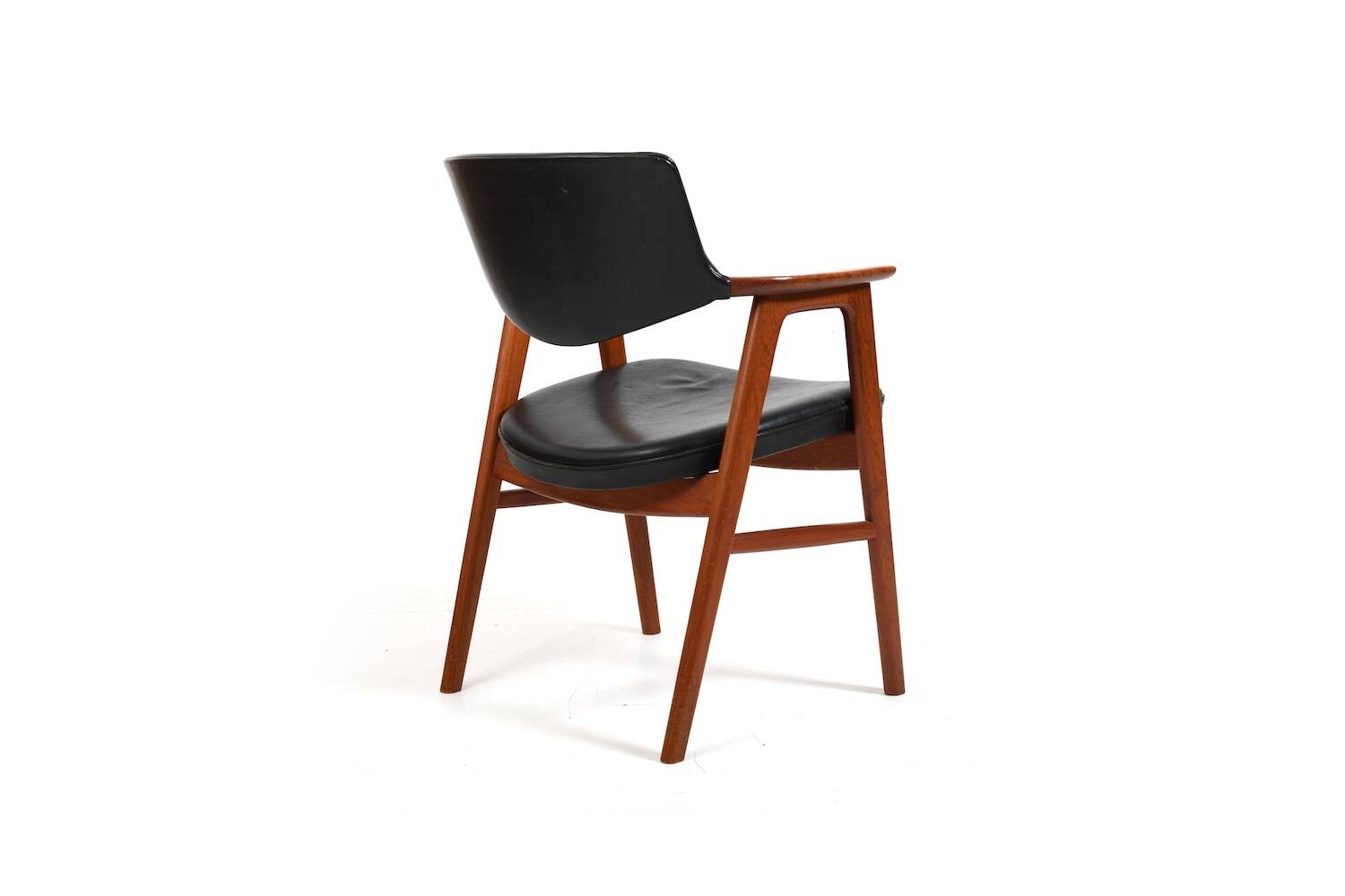 Erik Kirkegaard Teak and Leather Armchair Model 43