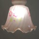 Pink glass suspension tulip shape / vintage
