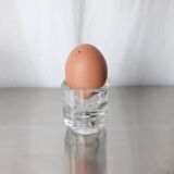 set of 3 glass egg cups by Joe Colombo