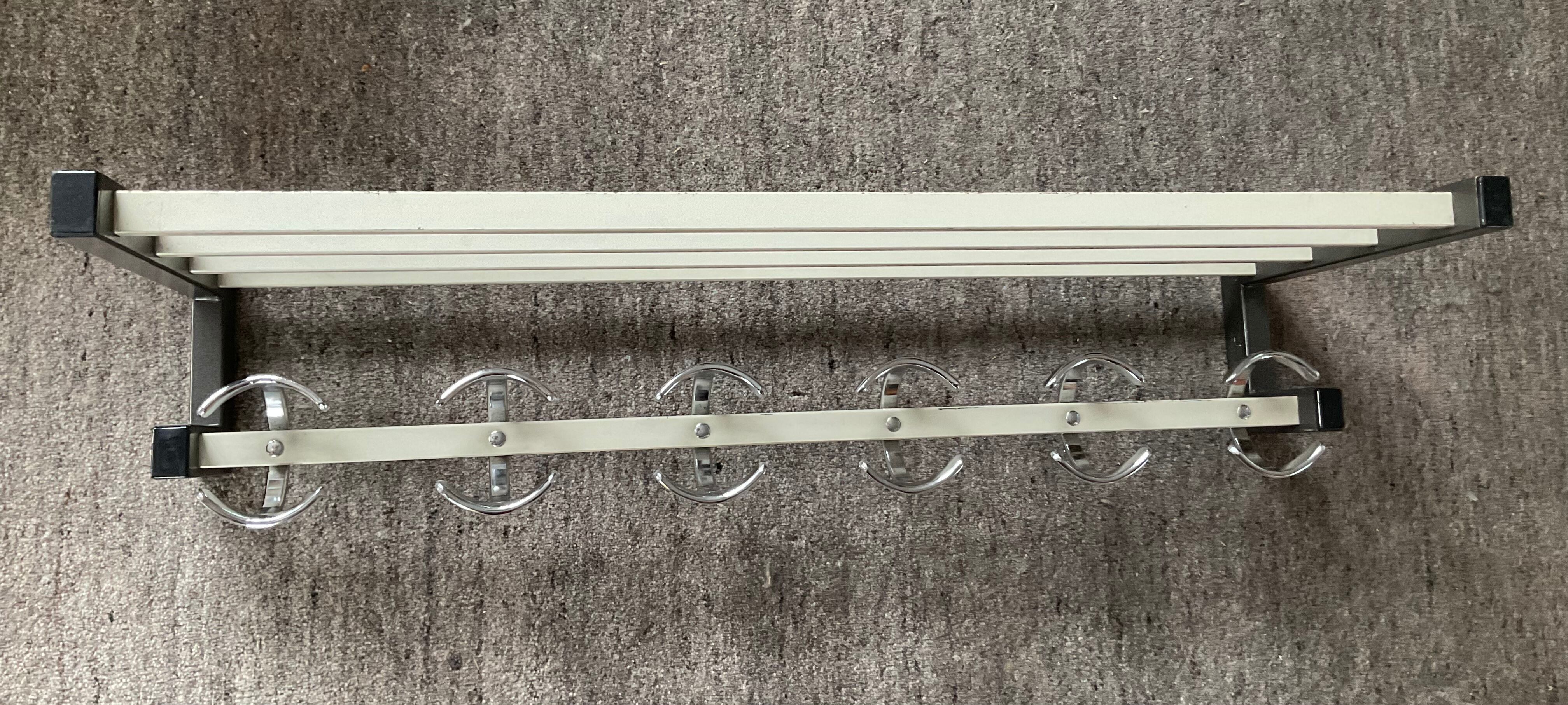 Coat rack wardrobe space age metal 70s