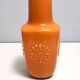 Orange Encased Hand-Blown Glass Flower Vase, Empoli, Italy