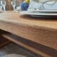 Monastery table with extension solid oak wood