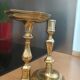 Bougeoirs ciselés en bronze doré