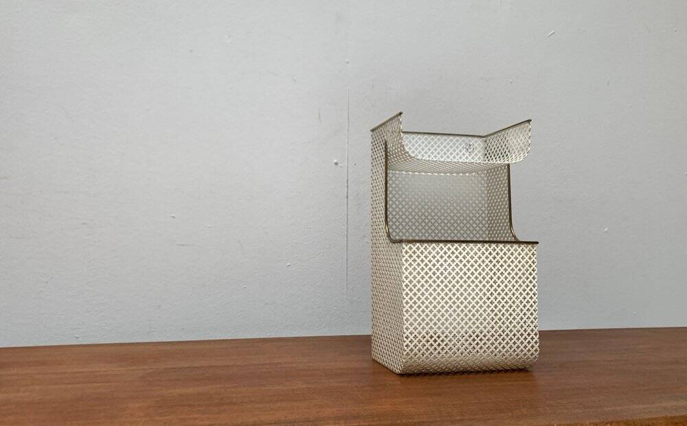 Perforated metal shelf from the mid-century, 1950s.