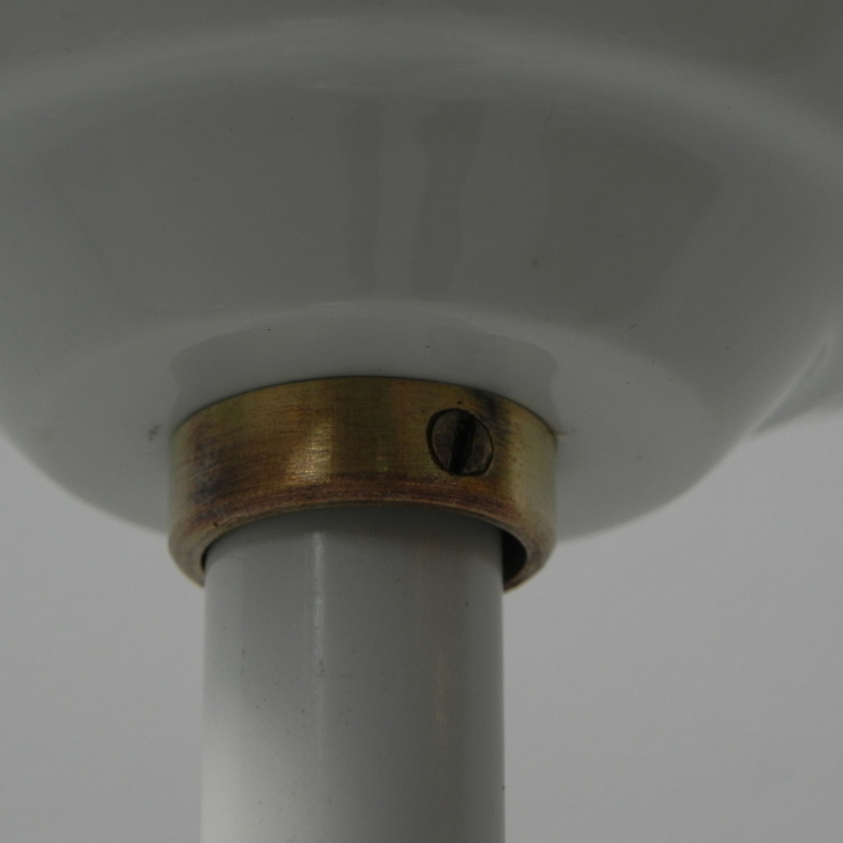 Art Deco hanging lamp with white glass ball