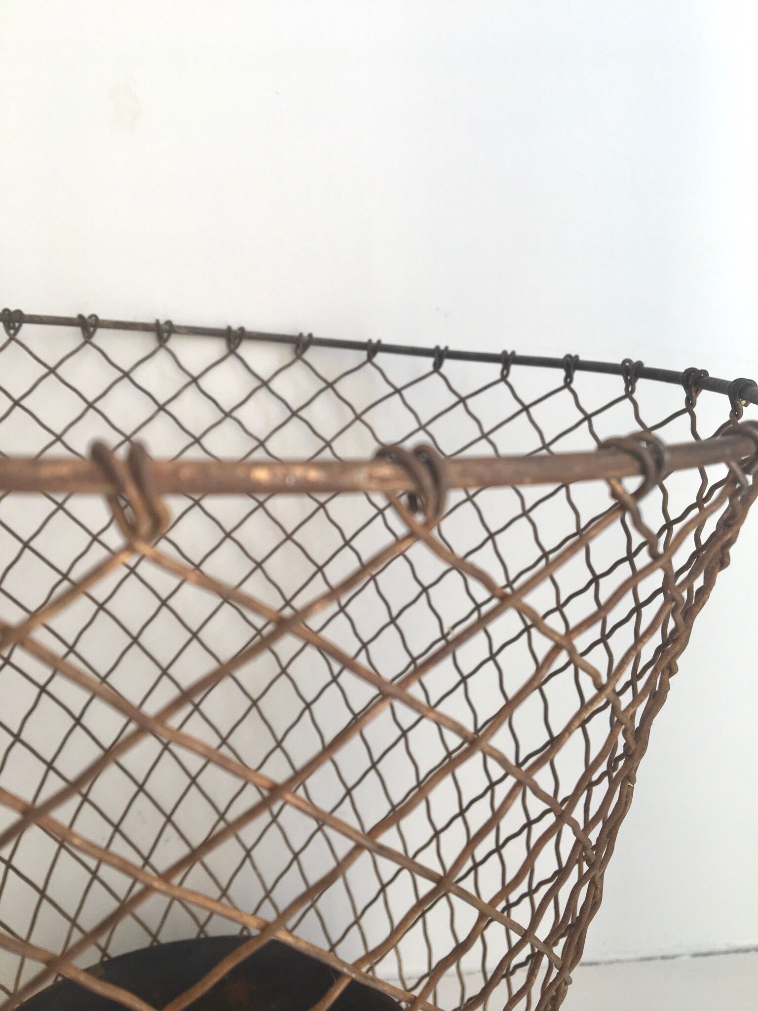 Brass paper basket, ca 1900