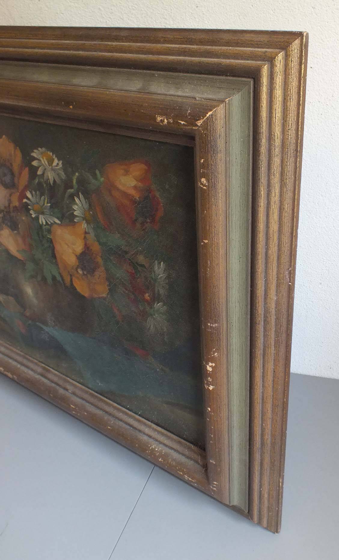 PAINTING - OIL ON CANVAS SIGNED H VAN GESSEL - BOUQUET OF FLOWERS