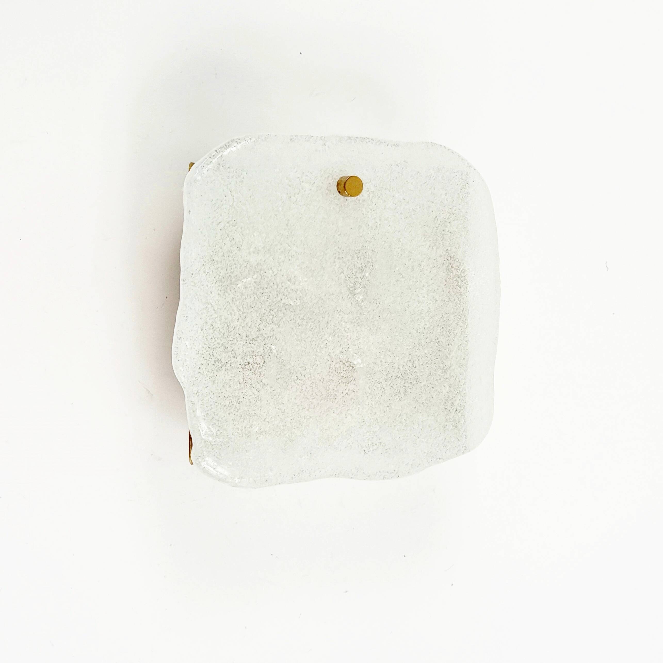 Mid-Century Frosted Glass Wall Light/Sconce from Kalmar, Austria, 1960s