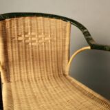 2 models vintage rattan armchairs