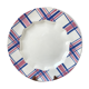 Round dish HBCM Creil & Montereau model Scots blue pink years 40-50