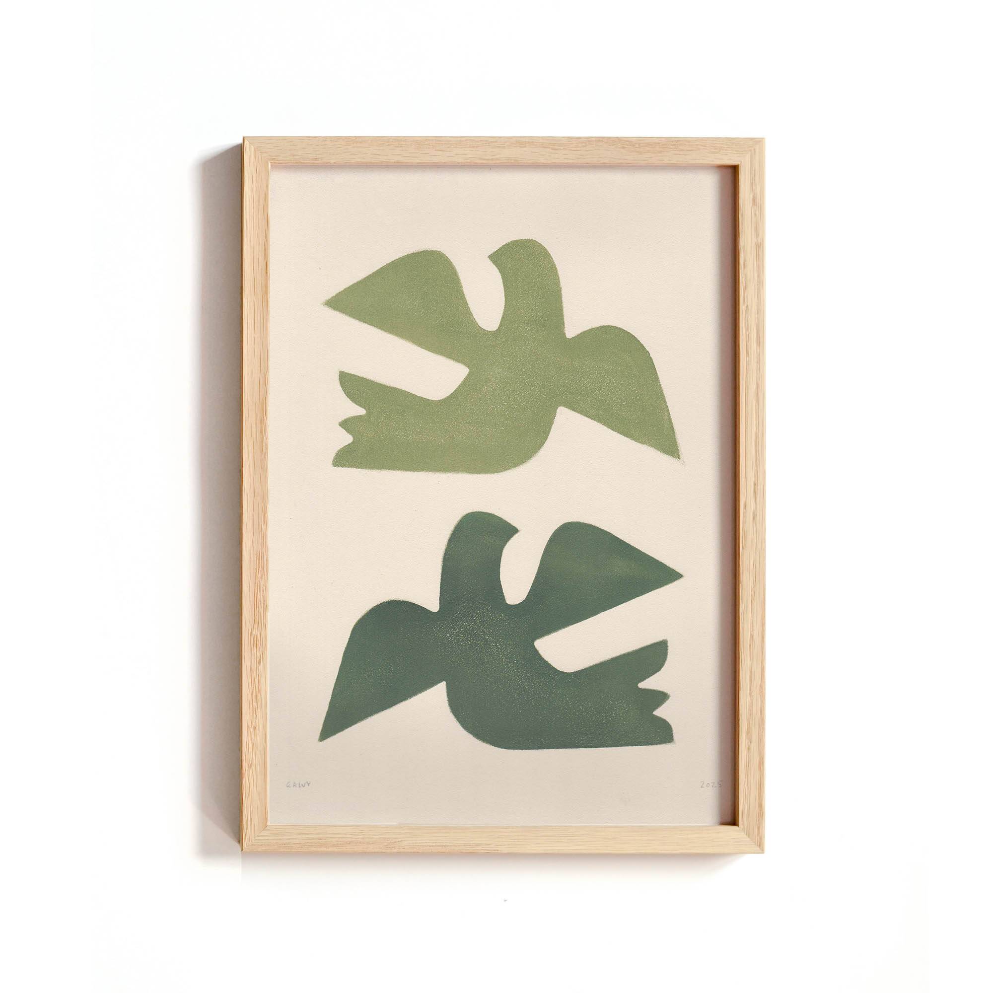 Painting on paper, abstract painting 30x40cm b207 signed eawy