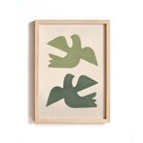 Painting on paper, abstract painting 30x40cm b207 signed eawy