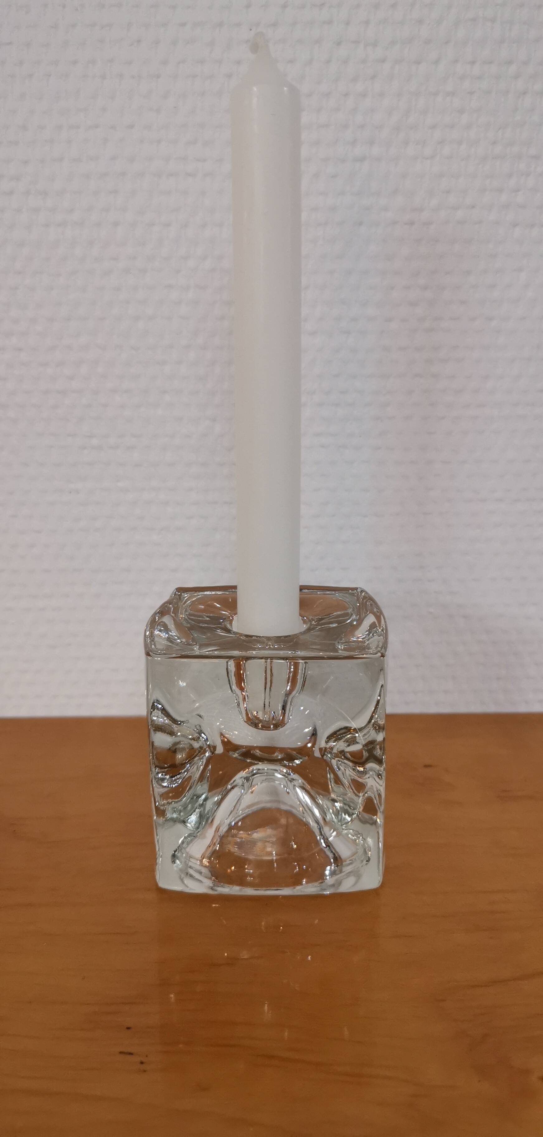 Bohemian crystal candle holder Rudolf Jurnikl for Rudolfova 60'S