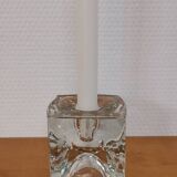 Bohemian crystal candle holder Rudolf Jurnikl for Rudolfova 60'S