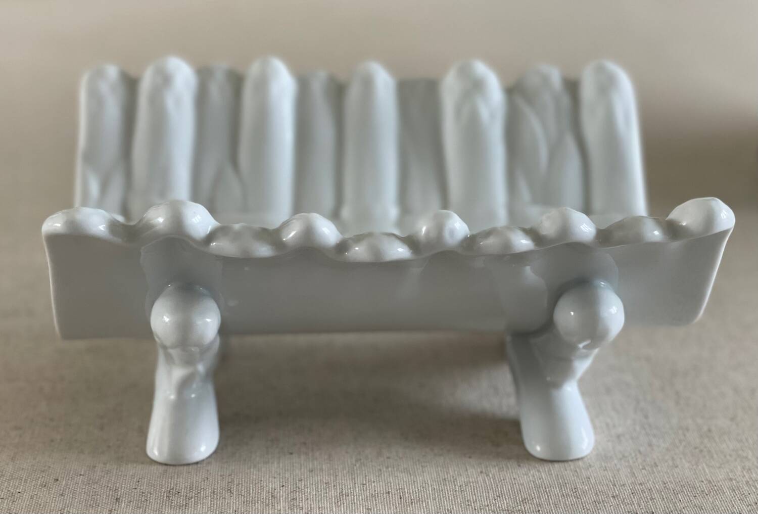 19th century porcelain asparagus dish.