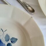 7 vintage deep plates in earthenware from Digoin Sarreguemines