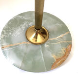 Brass and onyx marble floor lamp