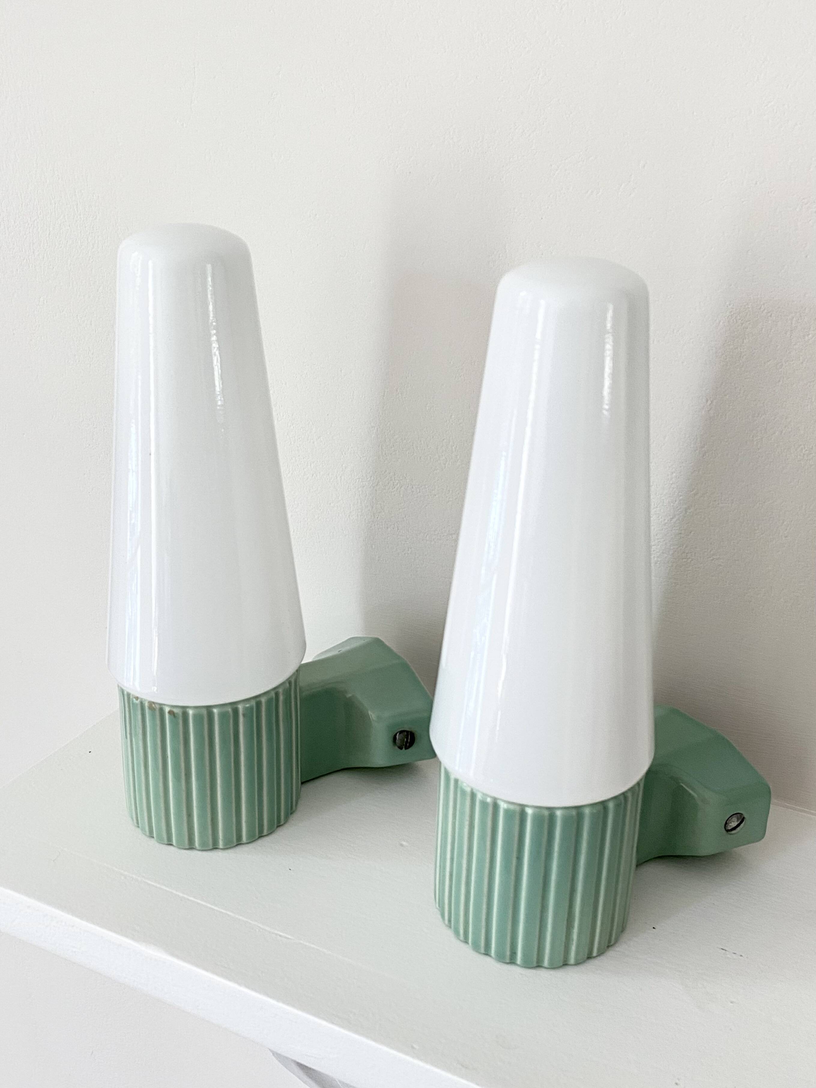 Sigvard Bernadotte ceramic base wall lights