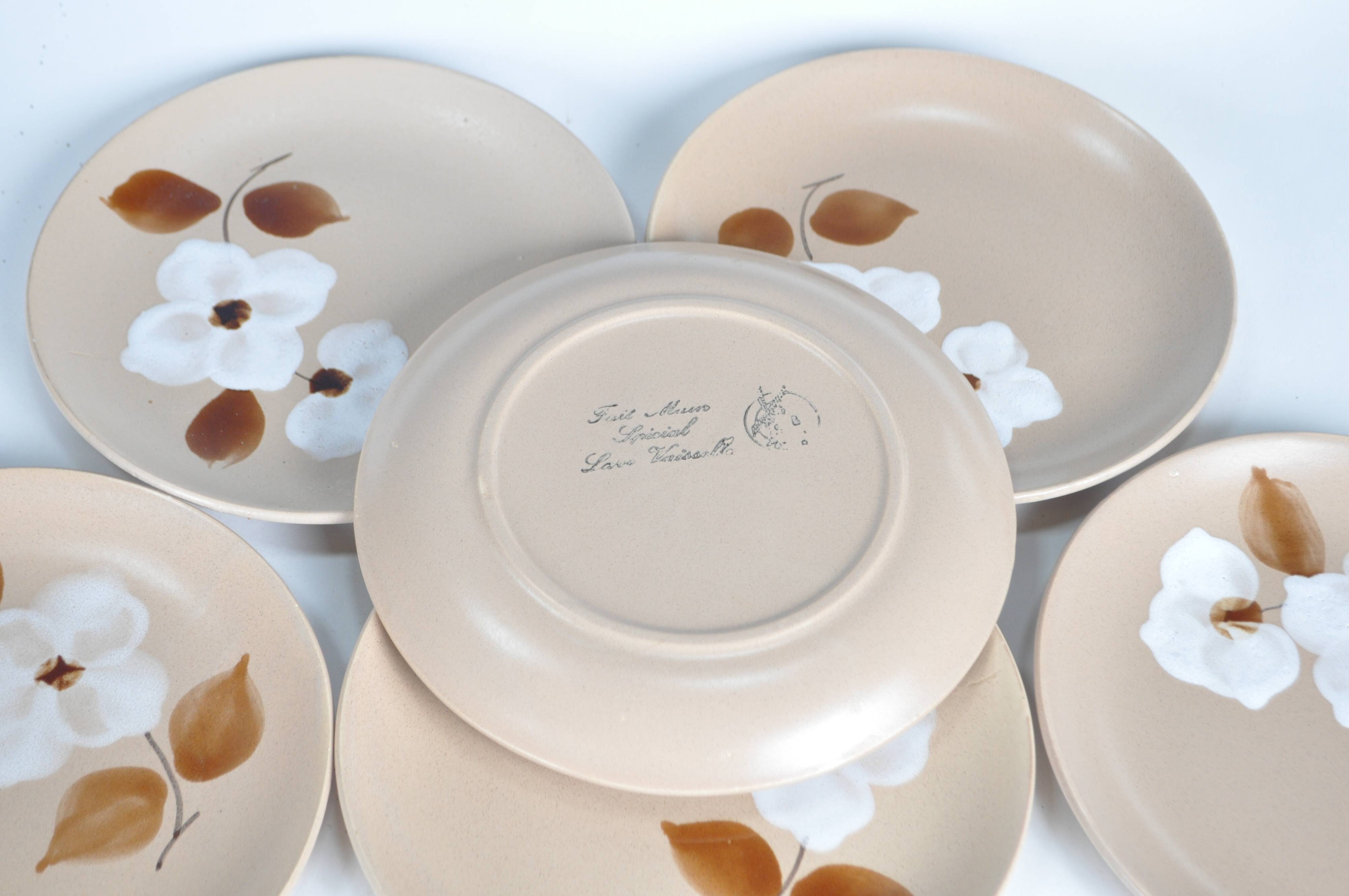 Moulin des Loups floral dessert plates