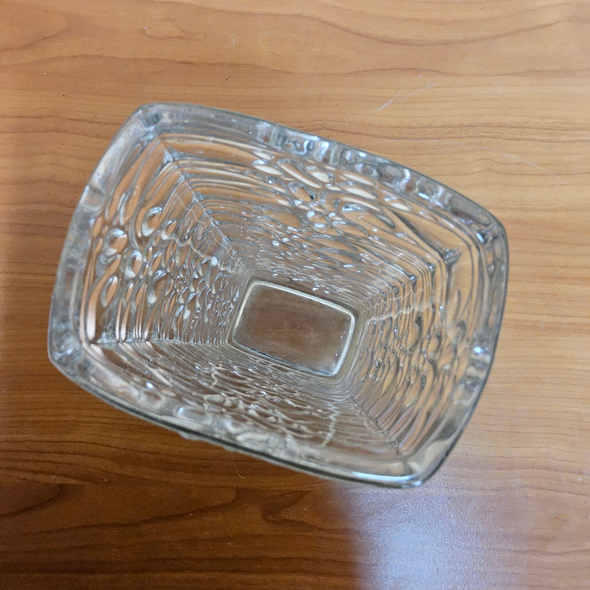 Vintage glass vase bubble texture (Hermanova Hut, 1968)