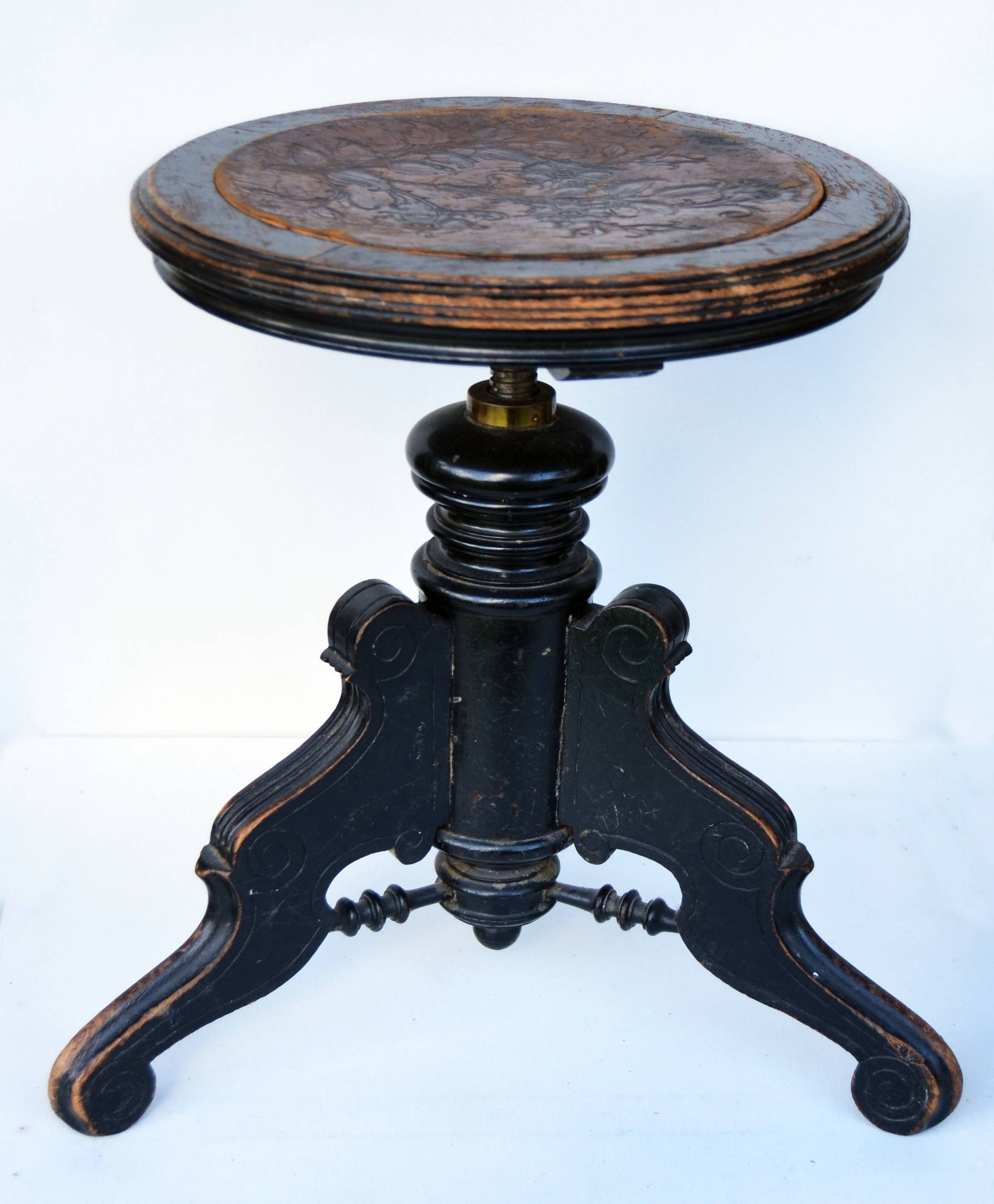 Tabouret de piano Napoléon III avec vis