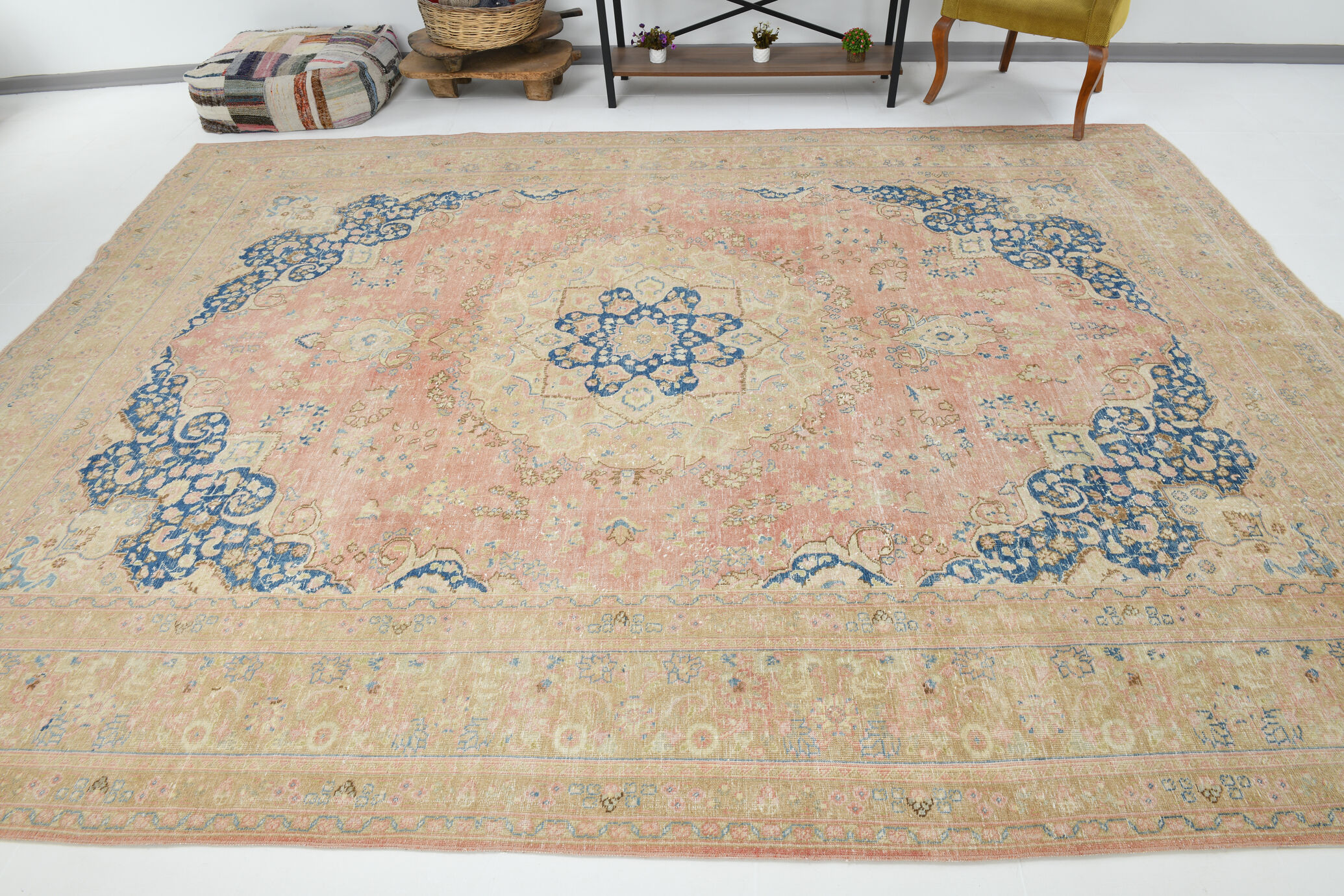 9x12 blue and pink persian rug 380x285cm
