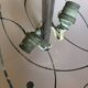 Vintage 1950 pink glass dome ceiling light - 39 x 40 cm