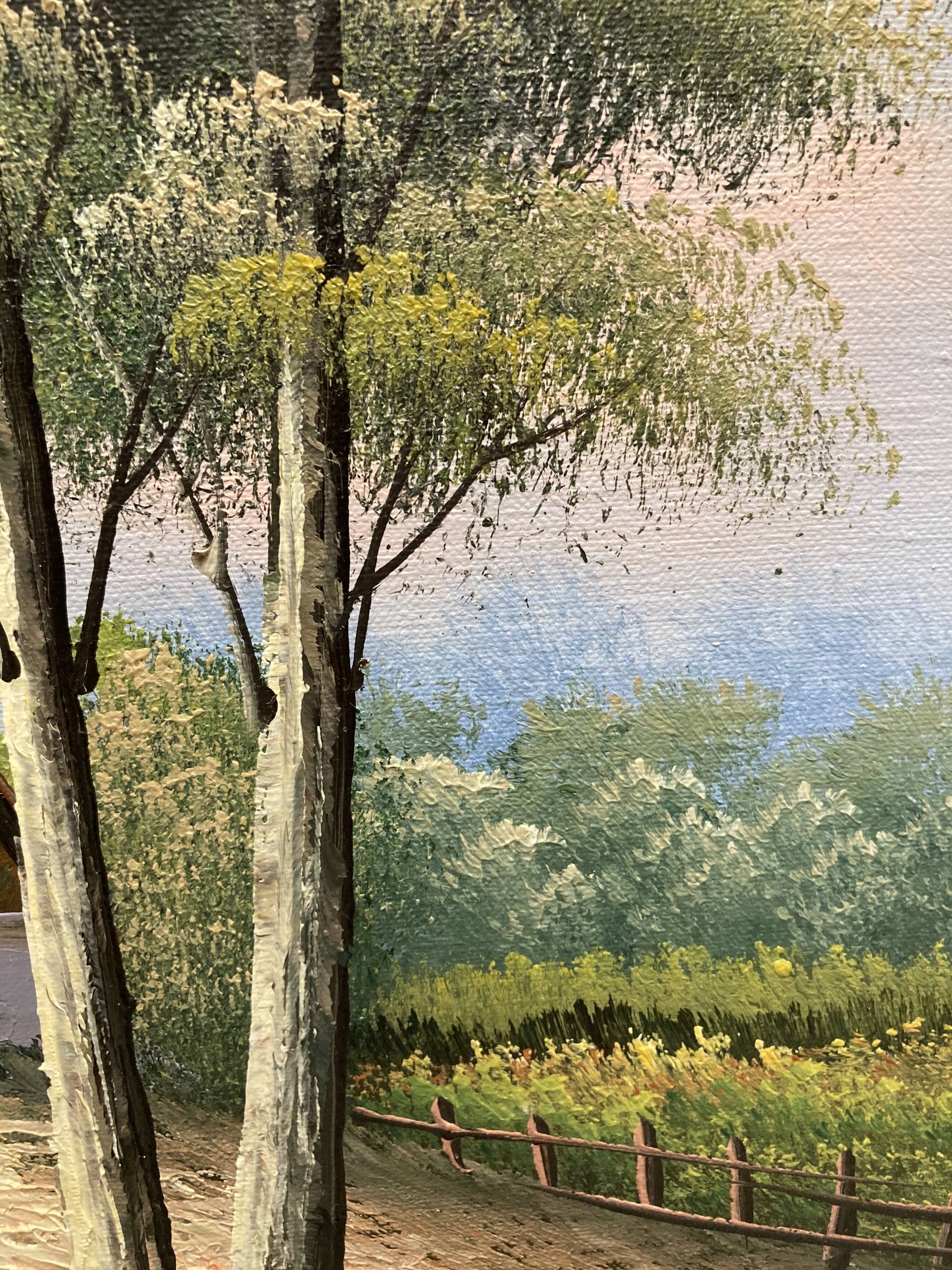 Landscape at the mill painting