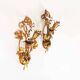 Stunning set of vintage Italian gilt florentine sconces by Biasca