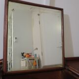 Vintage dressing table/chest - woven rattan - 5 drawers - mirror - 1960s/70s