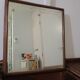 Vintage dressing table/chest - woven rattan - 5 drawers - mirror - 1960s/70s