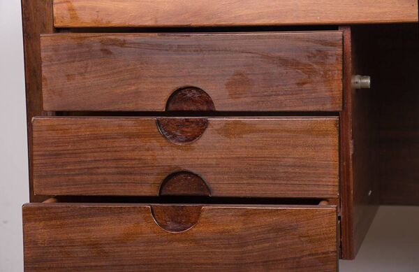 Grand Bureau de Direction Danois en Palissandre par Christian Linneberg 1960