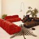 Vintage Modular Sofa in Original Velvet by Mario Bellini for C&B Italia, 1973, Set of 2