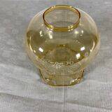 Decorated flamed glass lampshade