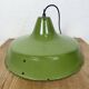 Industrial Italian Green Enamel Factory Pendant Lamp, 1960s