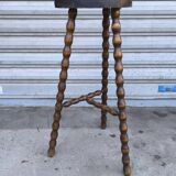 Solid wood tripod stool