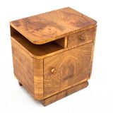Pair of art deco bedside tables, Poland, 1950s