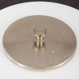 Lampe de table italienne Space Age avec abat-jour en verre de Murano, années 1970.