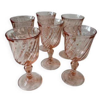 Set of 6 Rosaline Luminarc water glasses