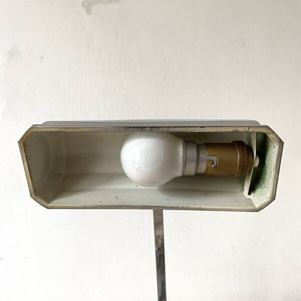 Lampe de bureau chromée  Art Déco – lampe atelier rétro