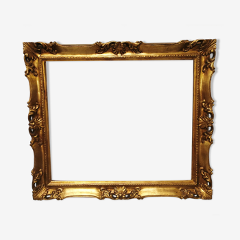 Old frame wood wood stucco gilded gold leaf 72cm x 62cm