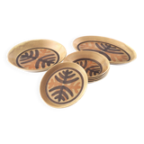 Stoneware set of 7 dishes and plates