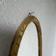 Pair of oval mirrors 1900 gilded stucco